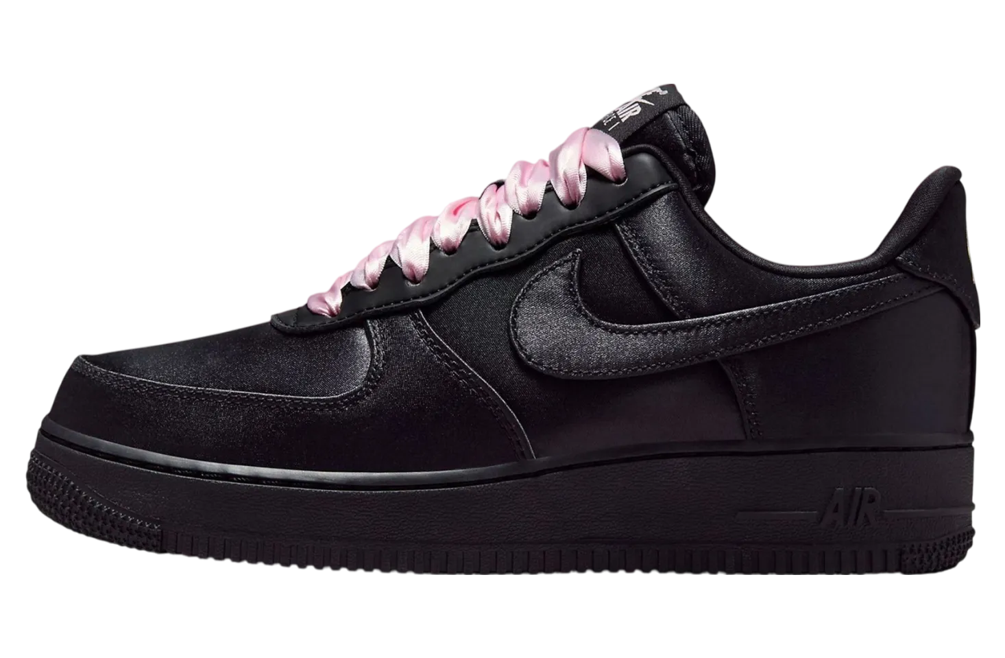 nike air force 1 low triple black satin