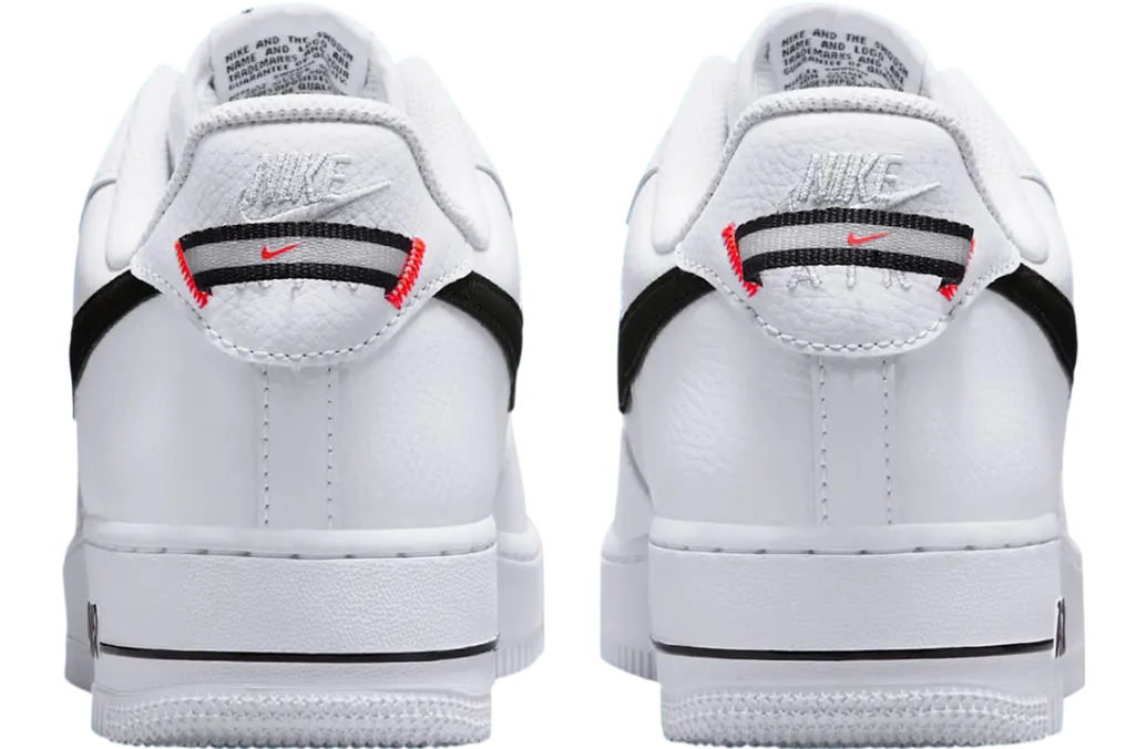 nike air force 1 low white black total orange 3