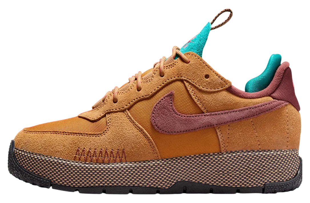 nike air force 1 wild flax red sepia teal