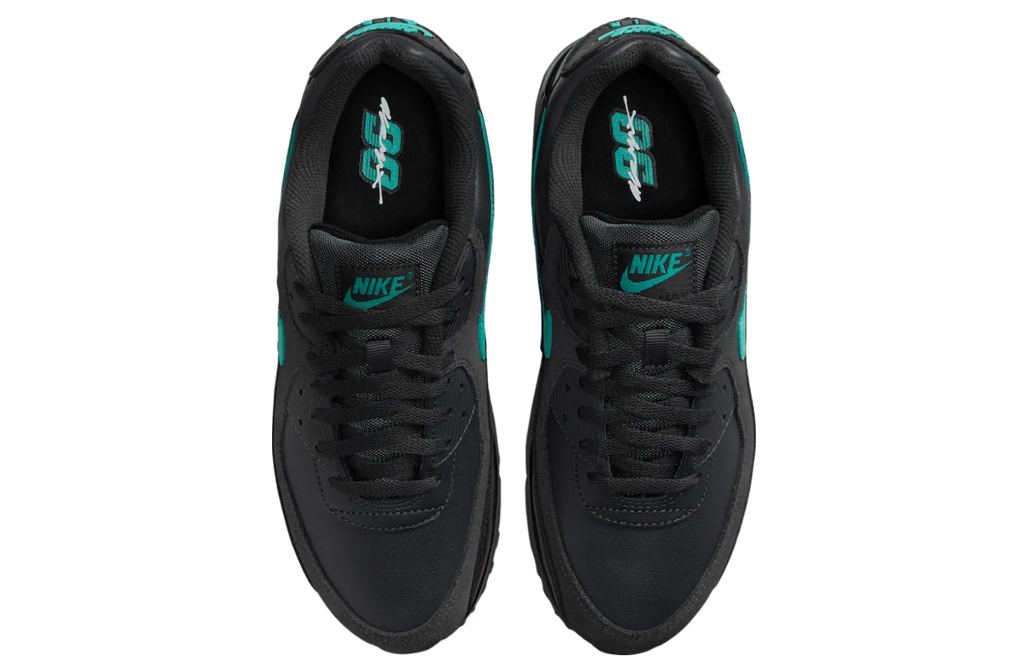 nike air max 90 black aurora green 2