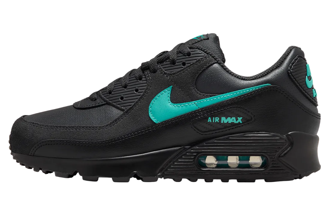 nike air max 90 black aurora green