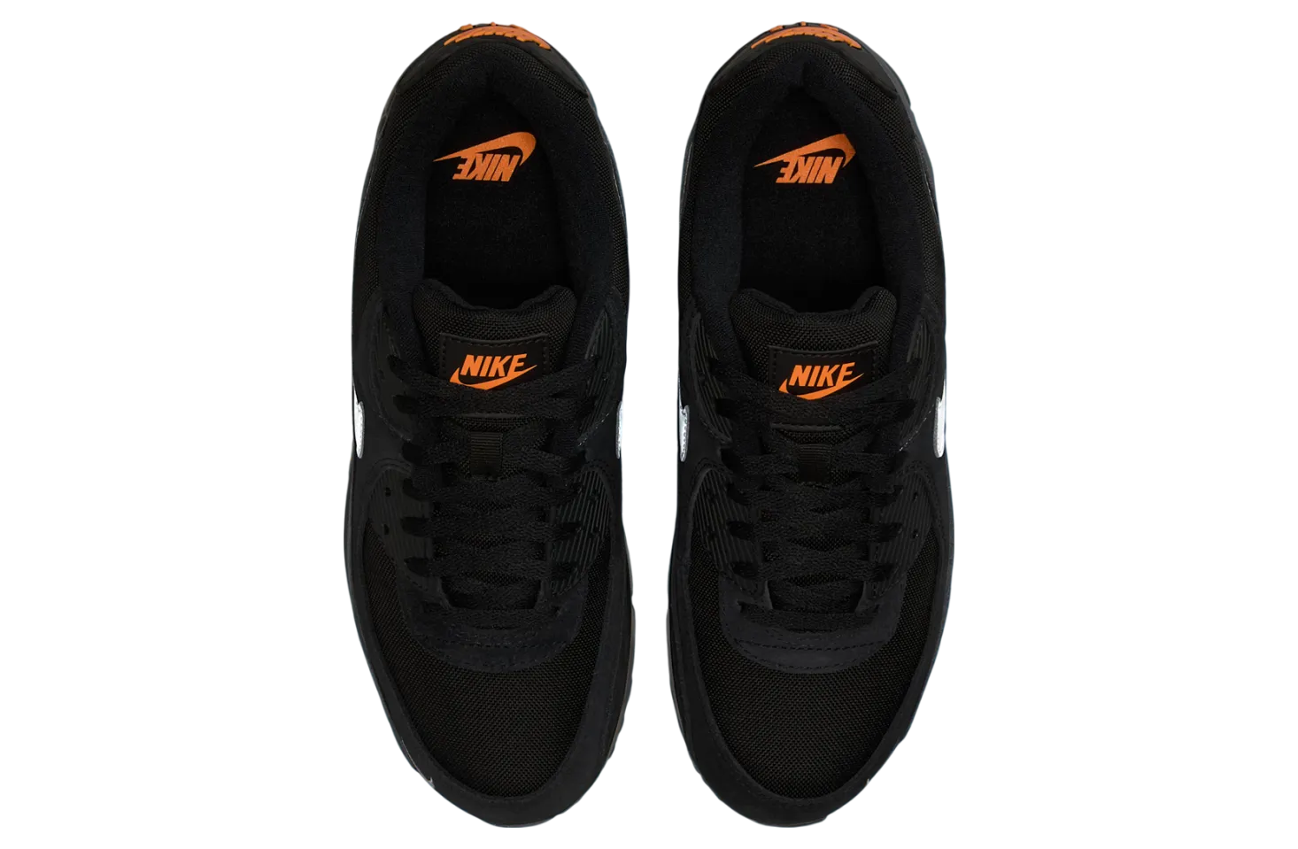 nike air max 90 black metallic total orange 1