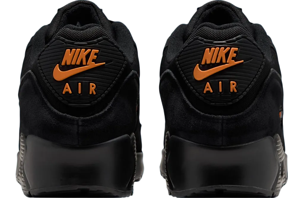 nike air max 90 black metallic total orange 2