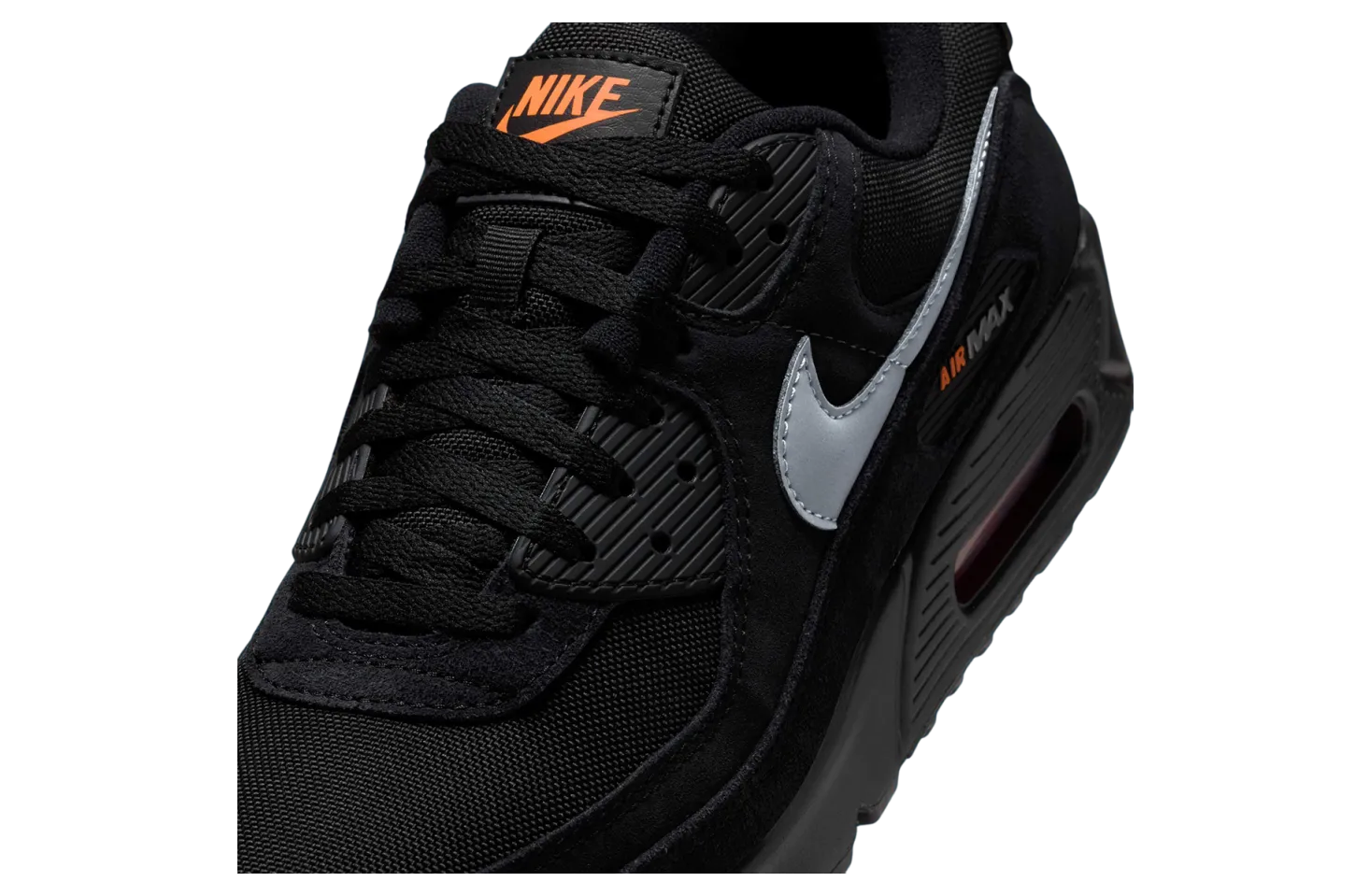 nike air max 90 black metallic total orange 4