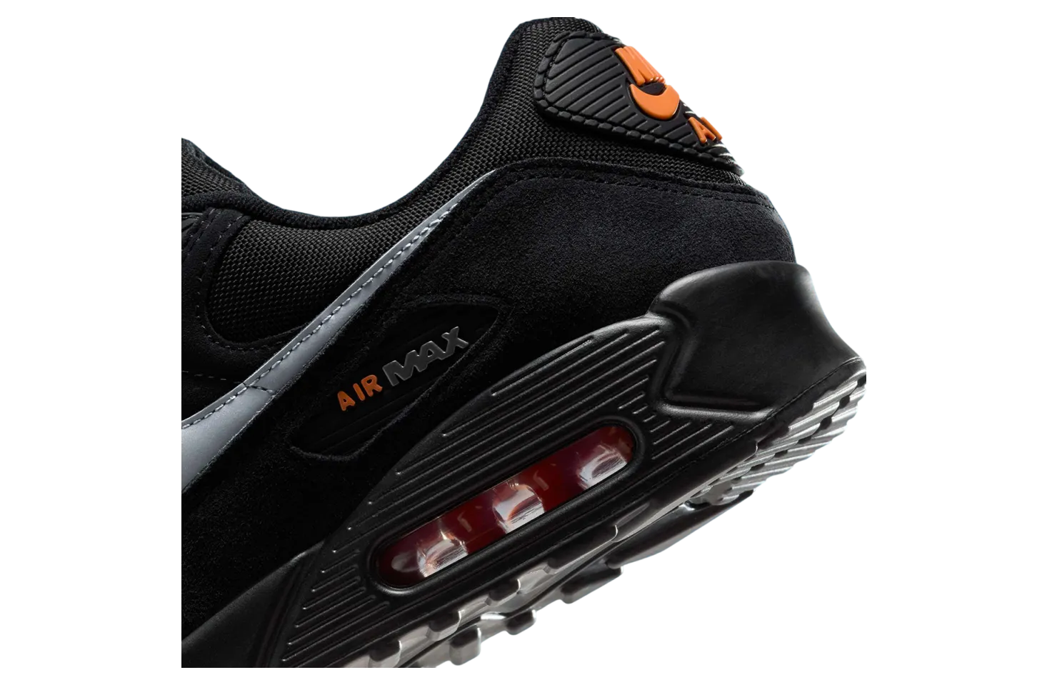 nike air max 90 black metallic total orange 5