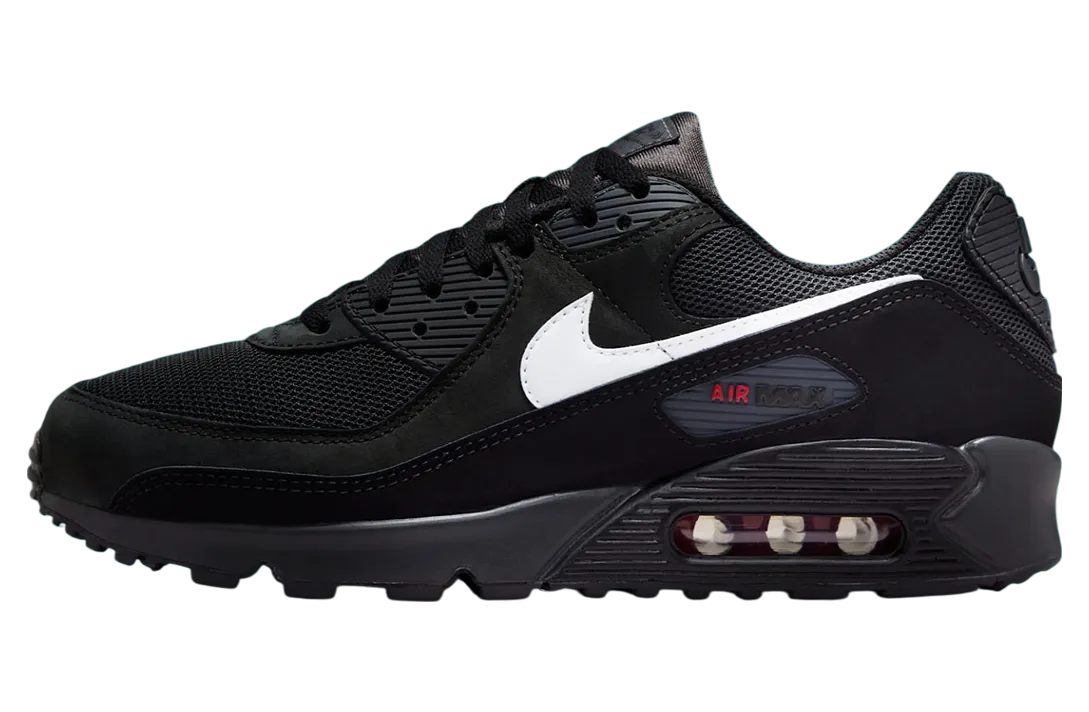 nike air max 90 black red white