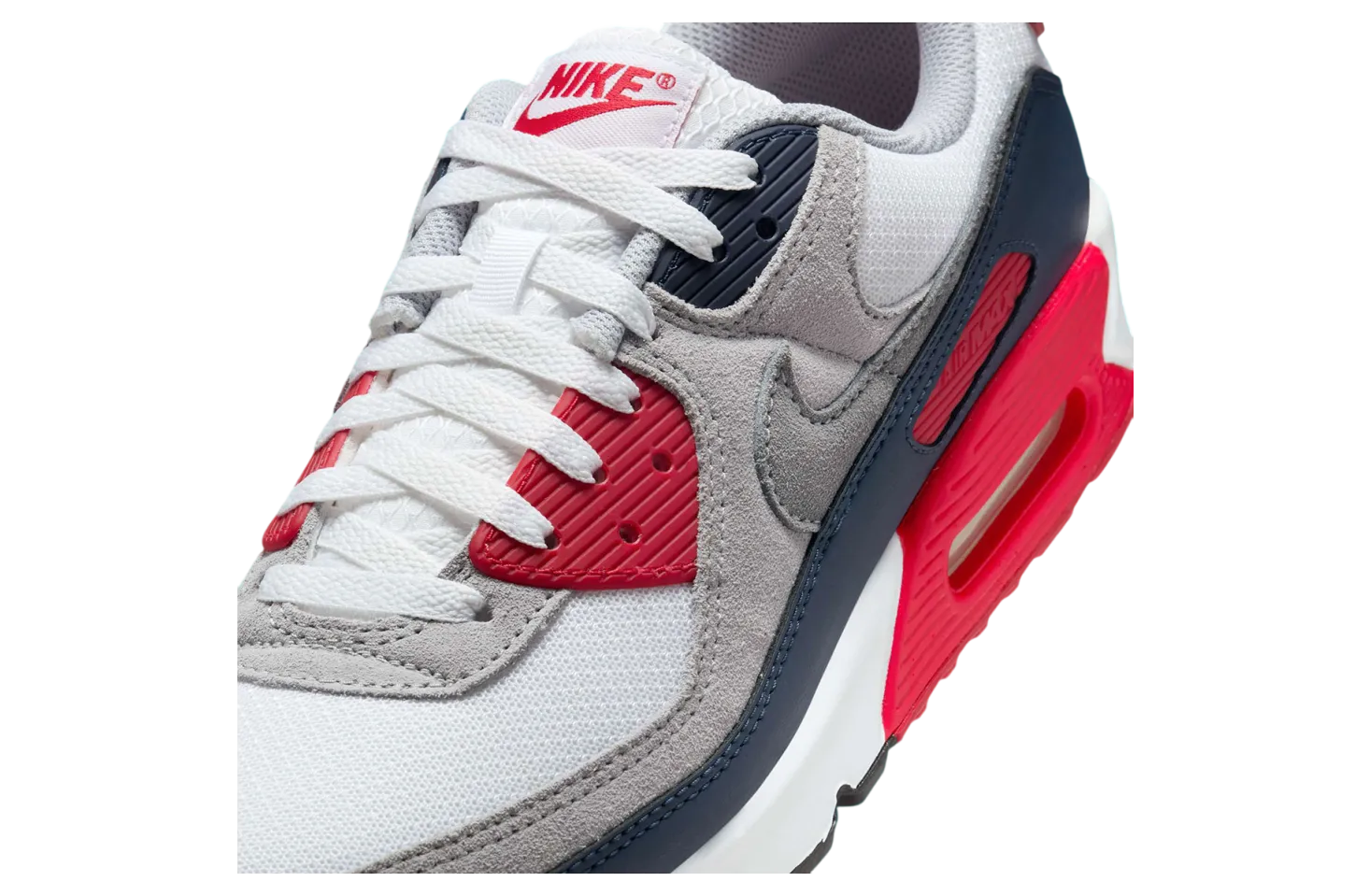 nike air max 90 cool grey university red 4
