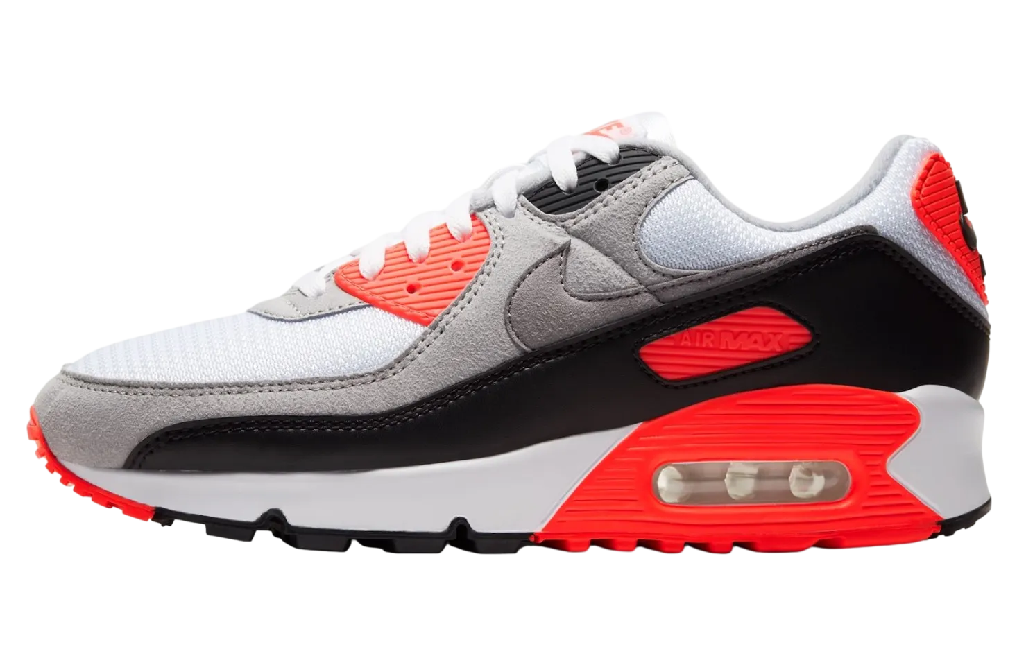nike air max 90 infrared white particle grey