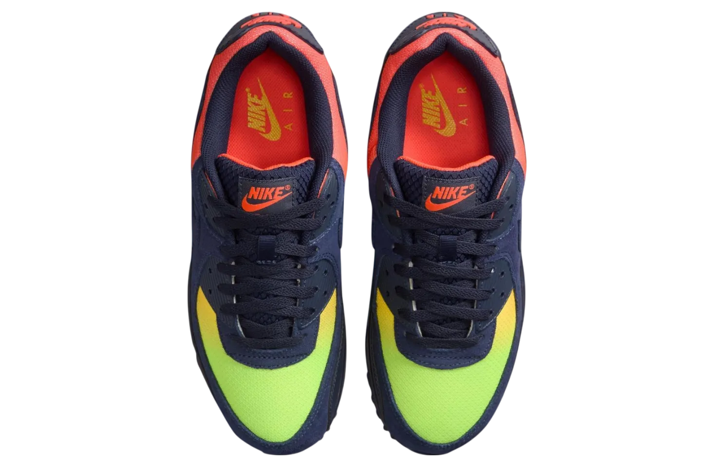 nike air max 90 lemon venom blackened blue 2