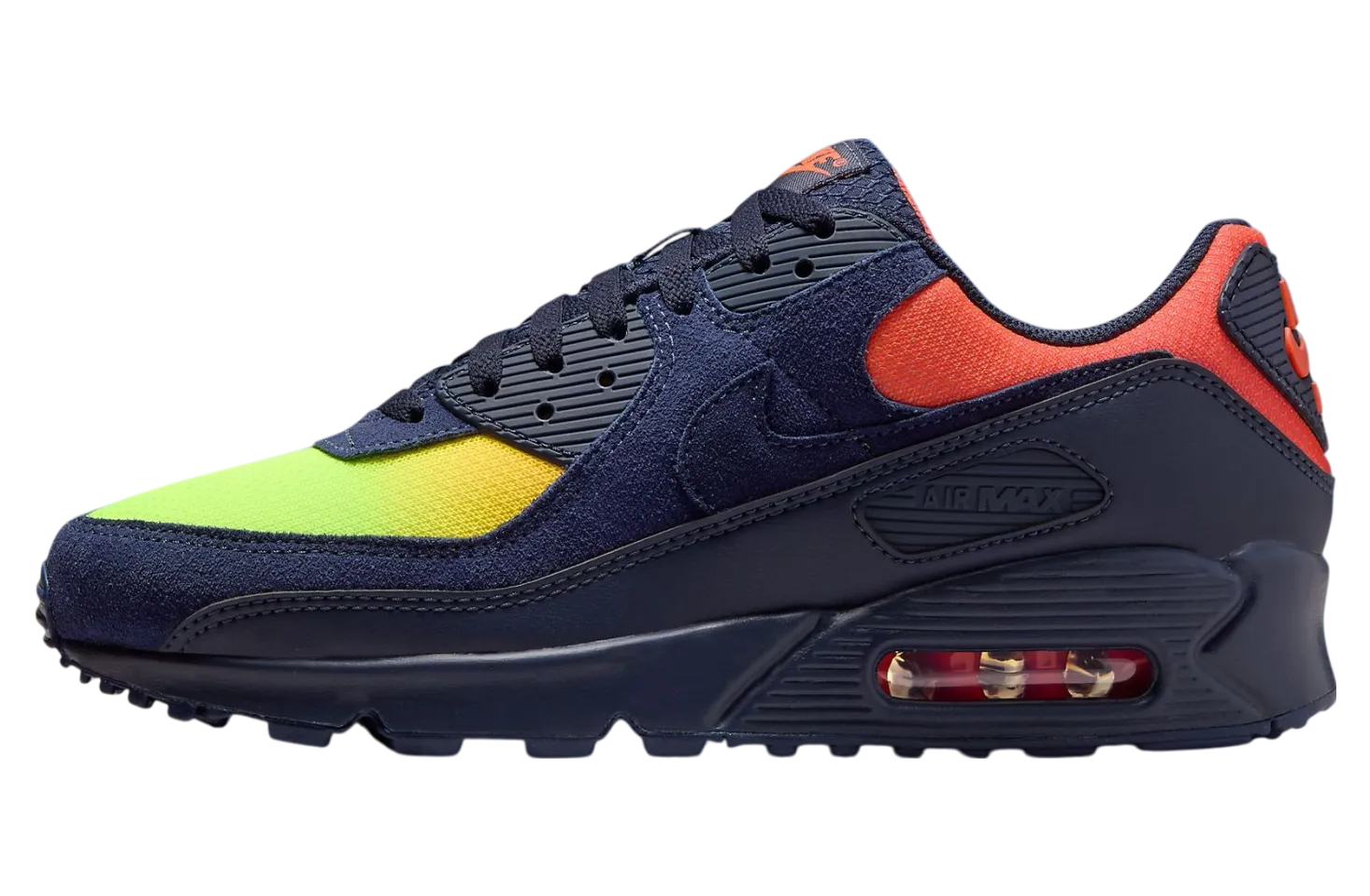 nike air max 90 lemon venom blackened blue