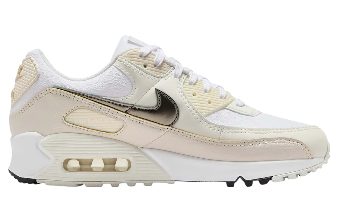 nike air max 90 wmns white flat pewter 0