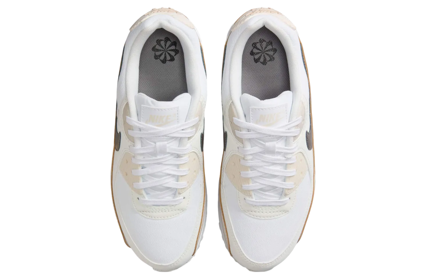 nike air max 90 wmns white flat pewter 1