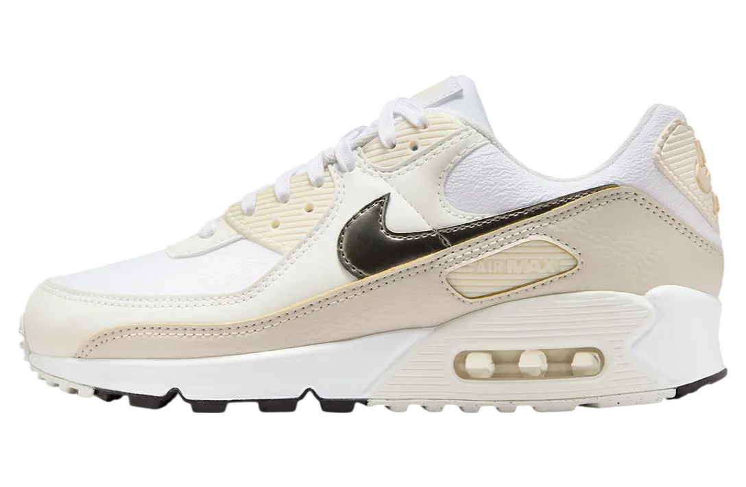 nike air max 90 wmns white flat pewter