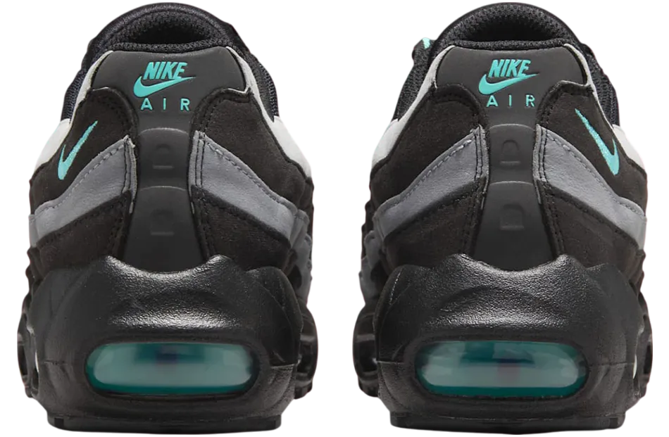 nike air max 95 gs black grey aurora green 3