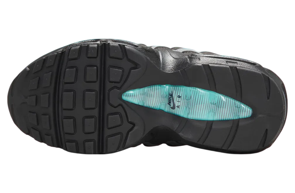 nike air max 95 gs black grey aurora green 4