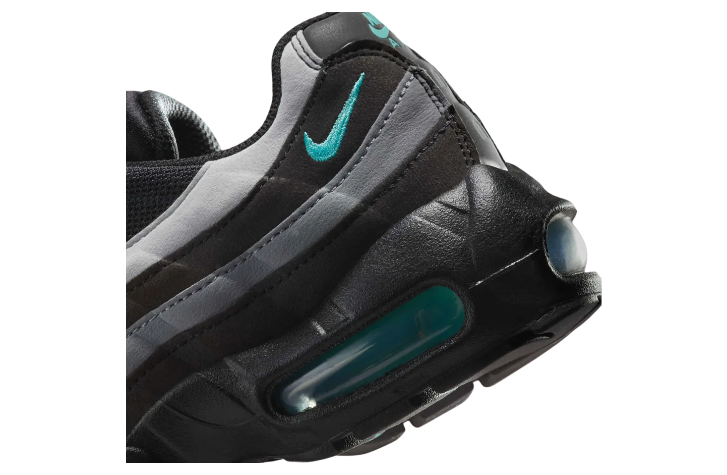 nike air max 95 gs black grey aurora green 6