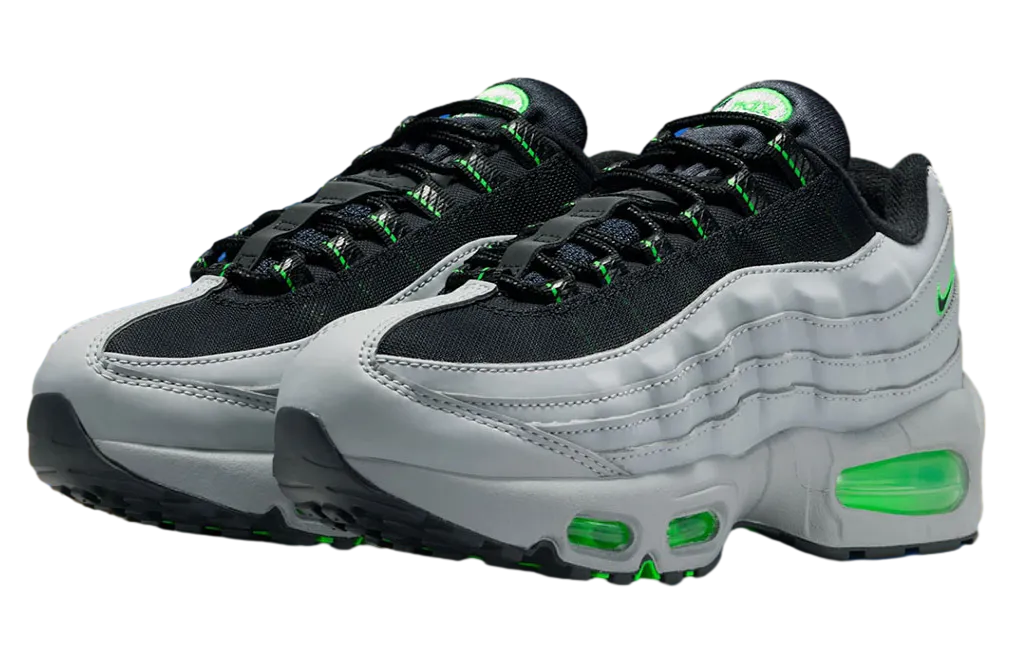 nike air max 95 gs light smoke grey green strike 0