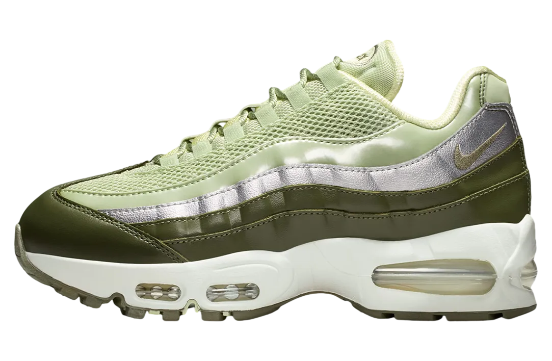 nike air max 95 wmns olive aura metallic silver