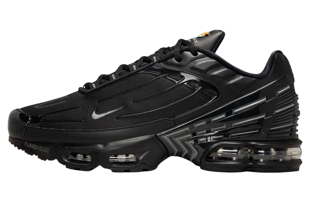 nike air max plus 3 black silver