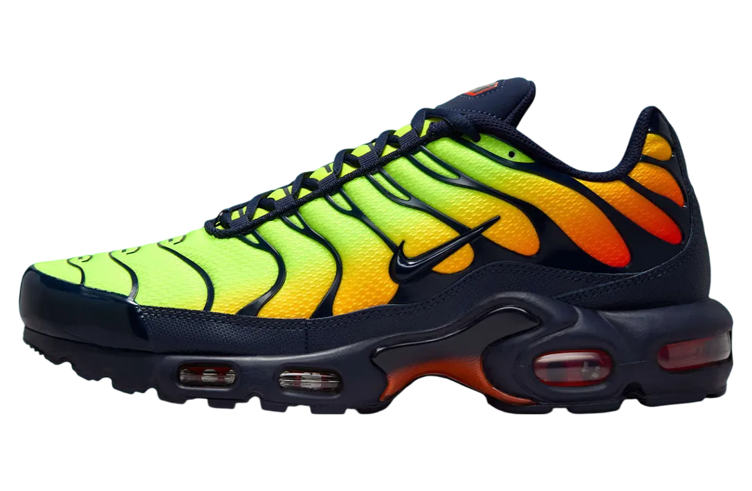 nike air max plus lemon venom hyper crimson