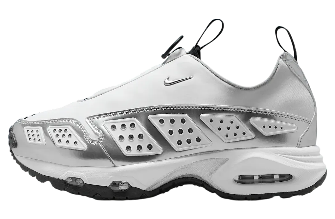 nike air max sndr white metallic silver