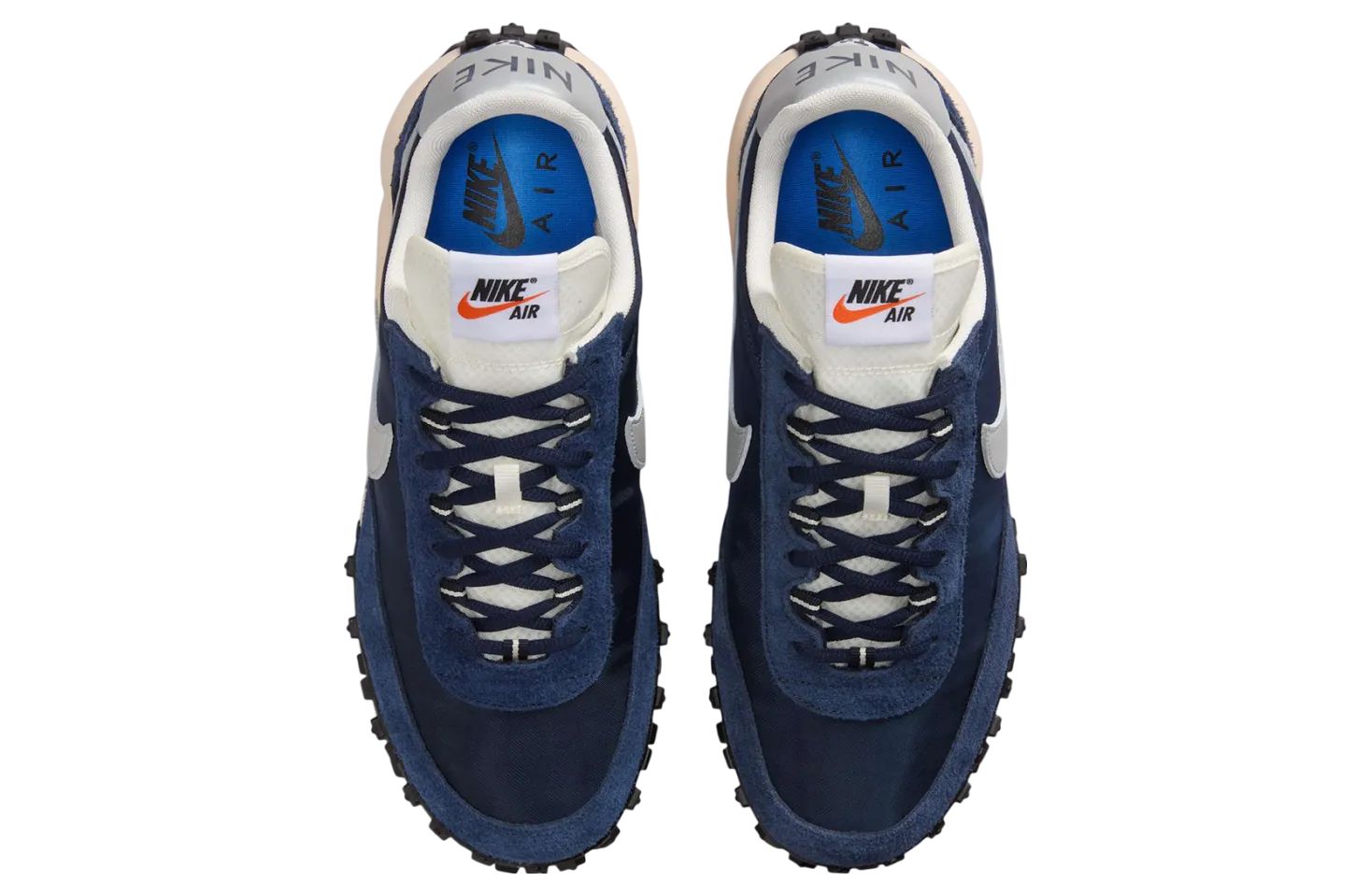 nike air max waffle navy silver 1