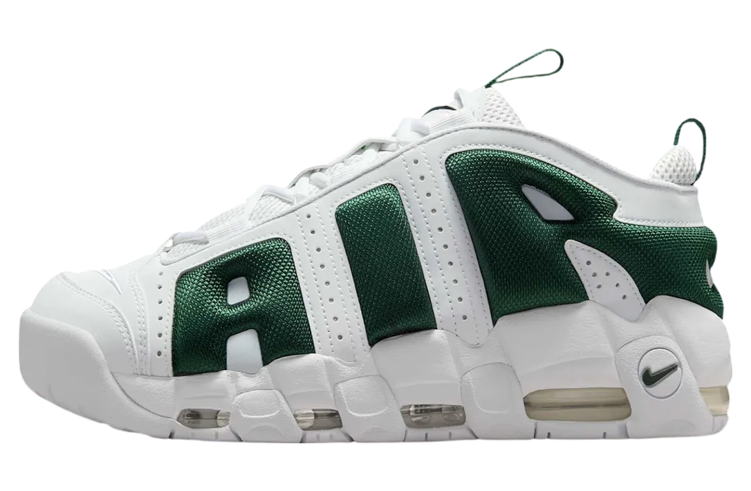 nike air more uptempo low white green