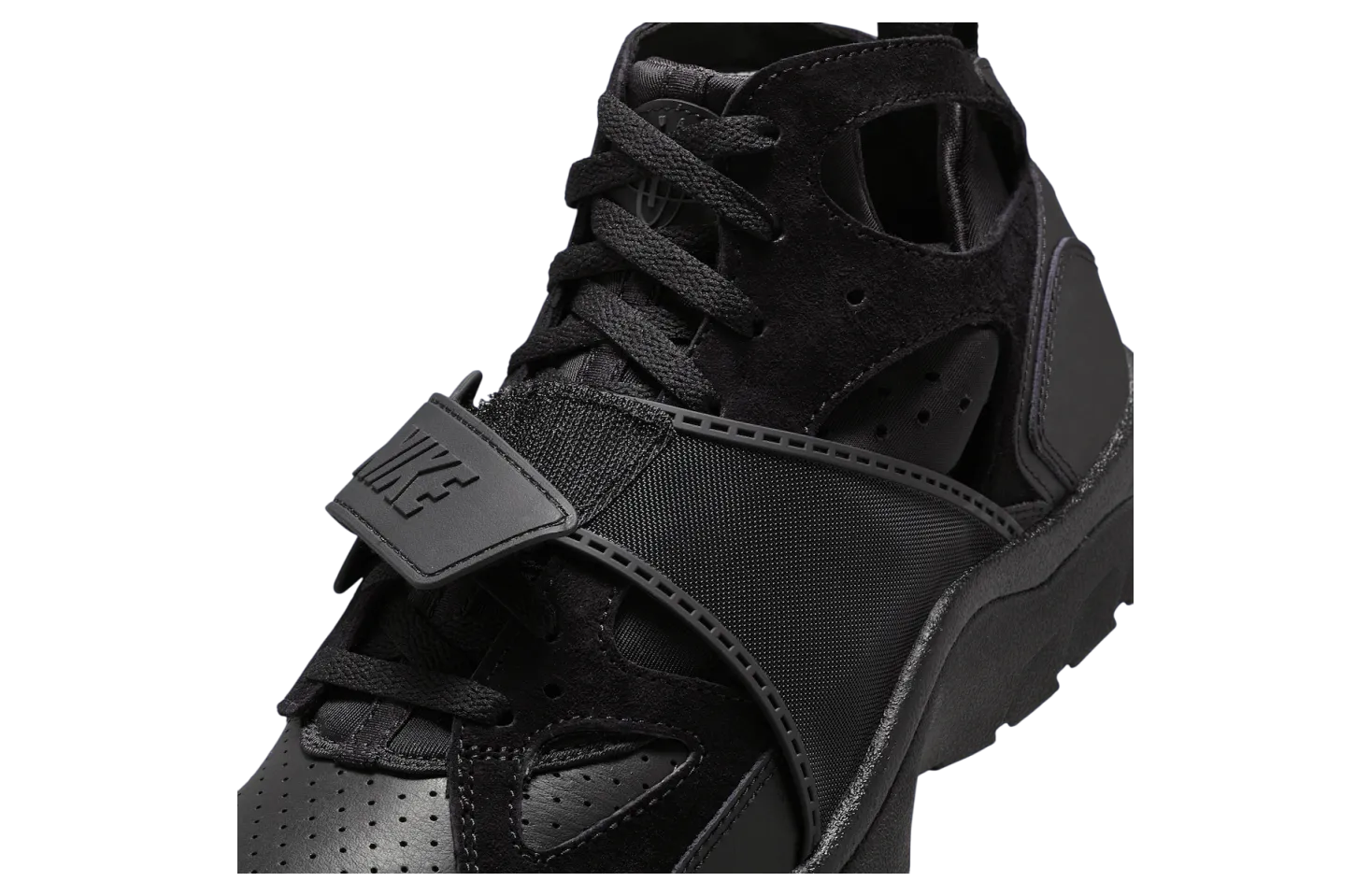 nike air trainer huarache triple black black 5