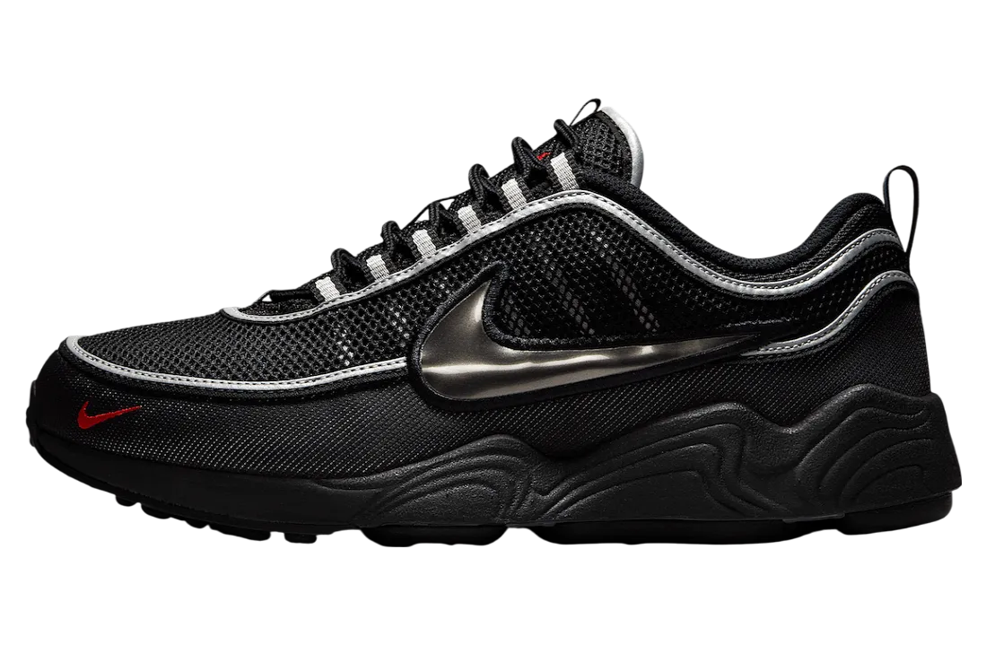 nike air zoom spiridon black metallic silver
