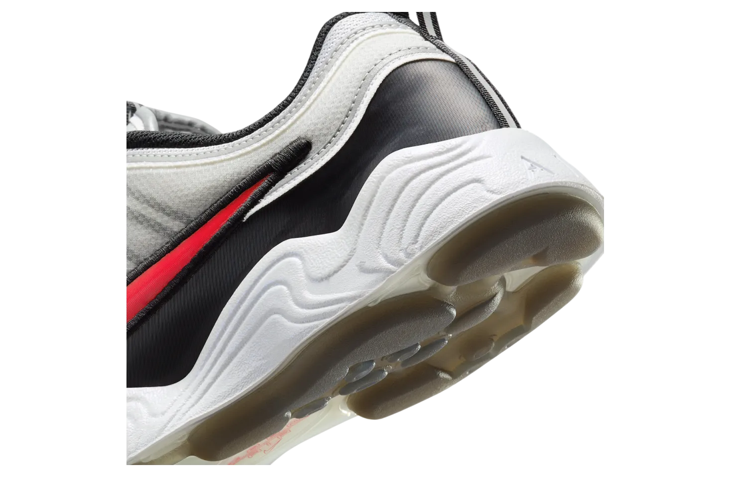 nike air zoom spiridon metallic silver sport red 6