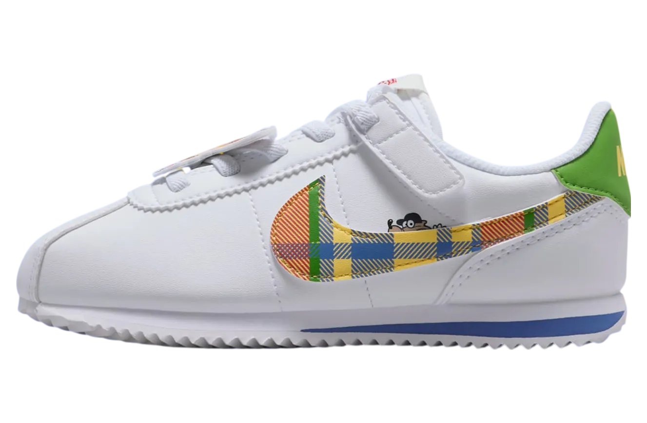 nike cortez gs white plaid