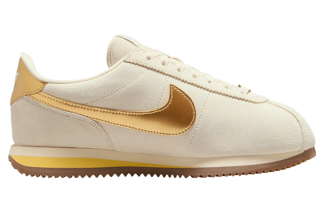 nike cortez sail metallic gold 1