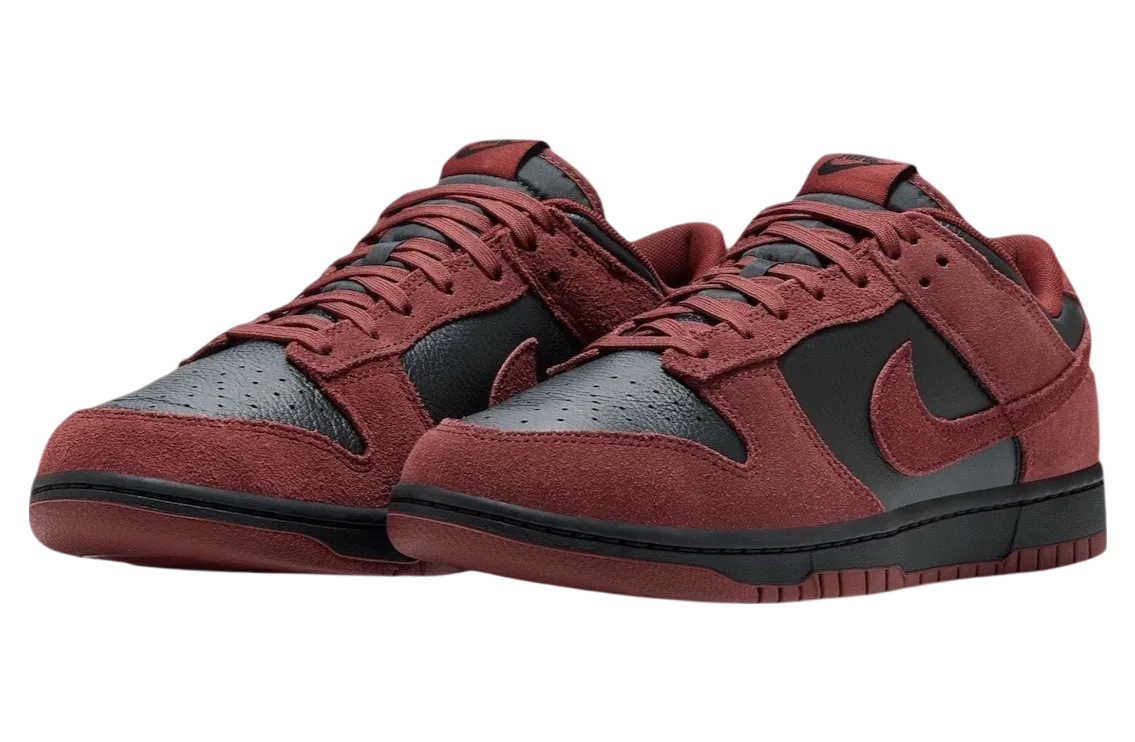 nike dunk low black dark team red 0