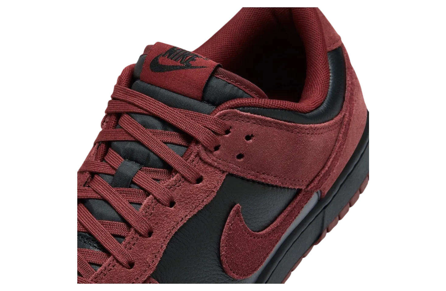 nike dunk low black dark team red 5