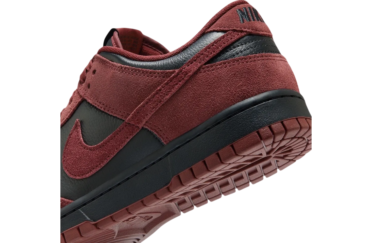 nike dunk low black dark team red 6