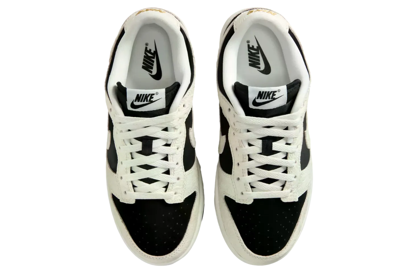 nike dunk low black sail metallic gold 2