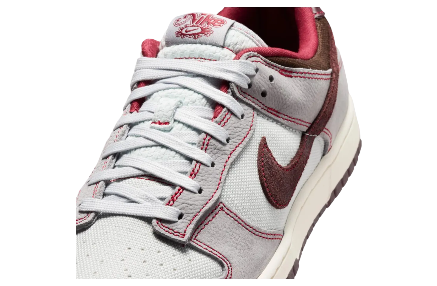 nike dunk low canvas wolf grey team red 7