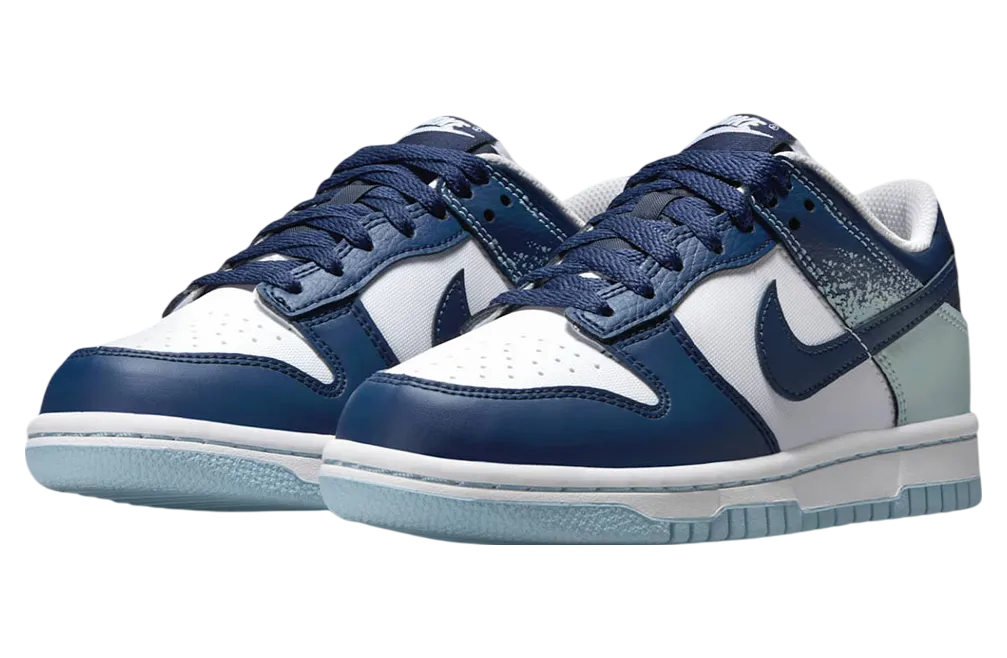 nike dunk low gs blue splatter 0