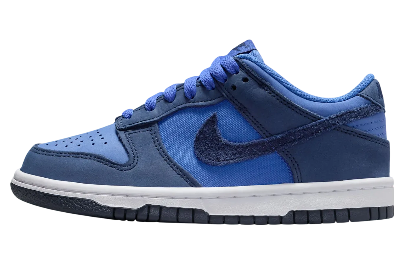 nike dunk low gs comet blue white
