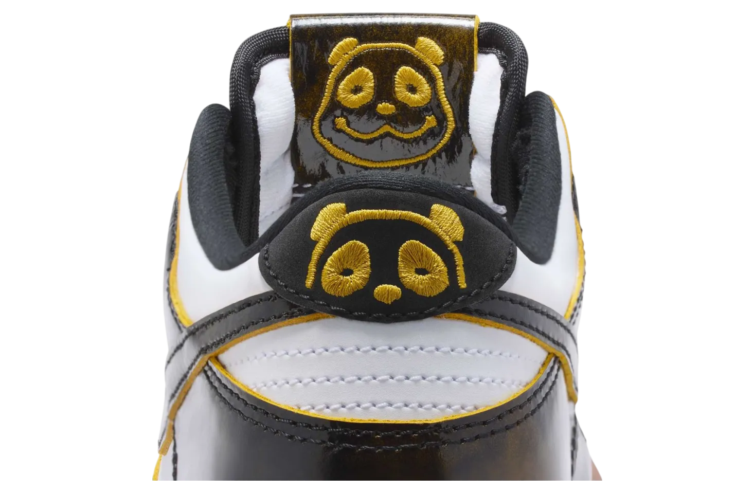 nike dunk low gs panda black brown 8