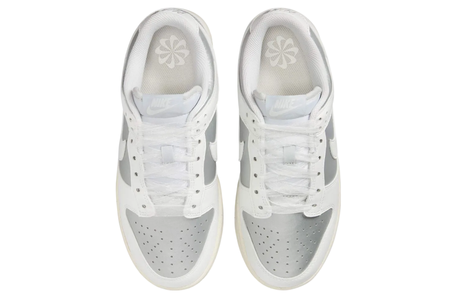 nike dunk low metallic platinum summit white 2