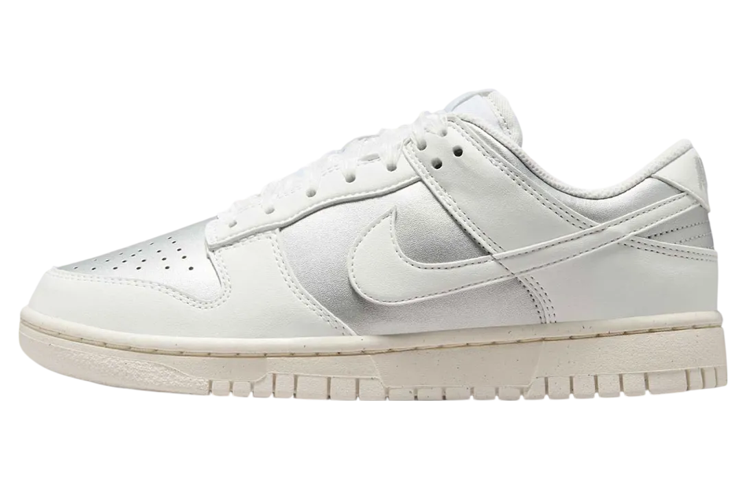 nike dunk low metallic platinum summit white