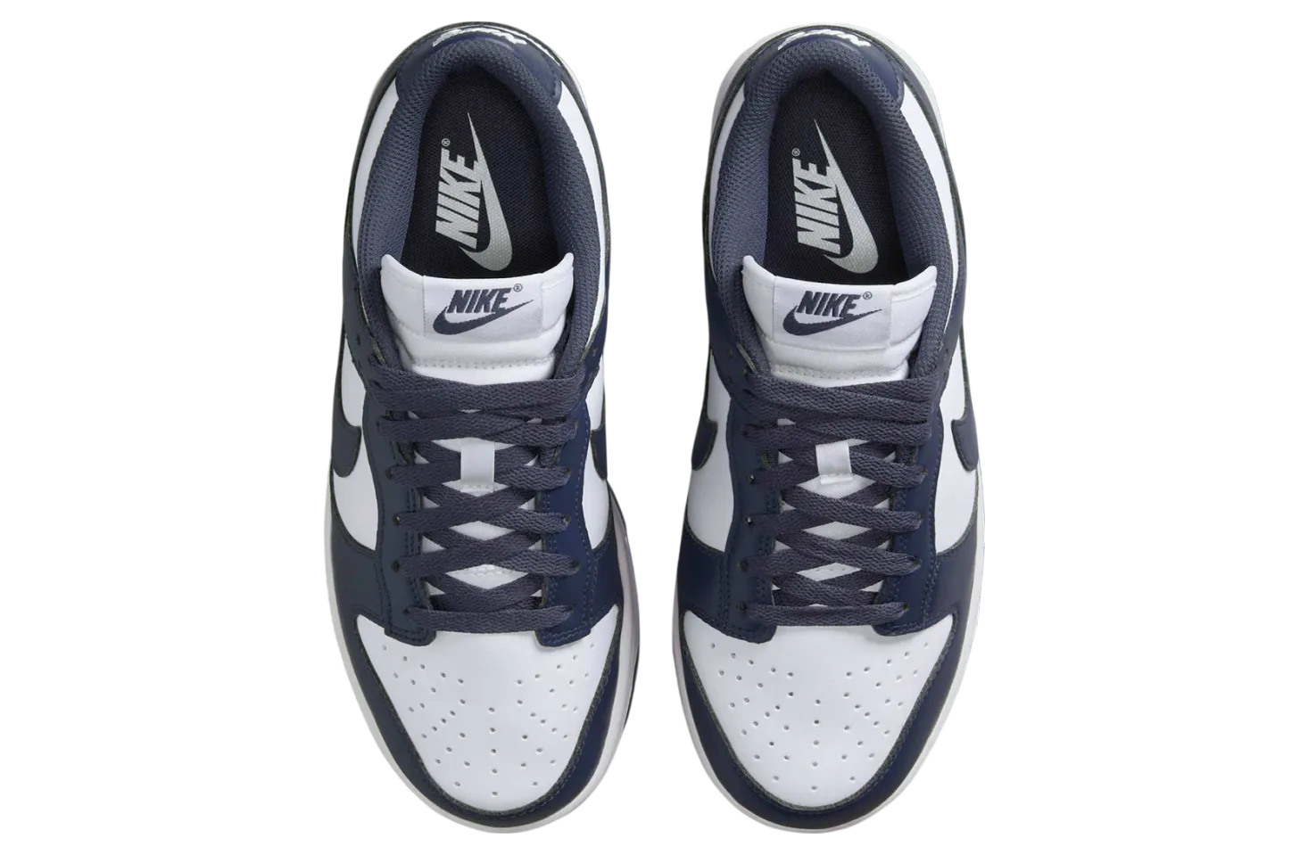 nike dunk low navy white 2