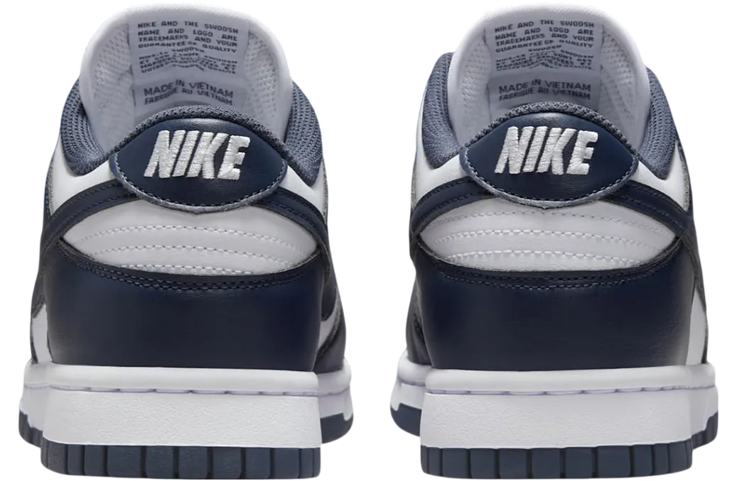 nike dunk low navy white 3