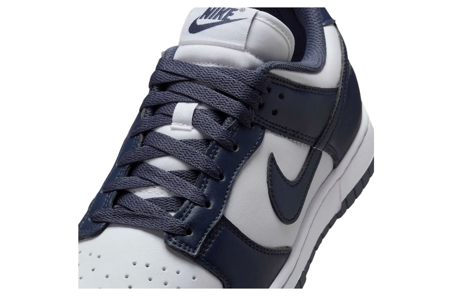 nike dunk low navy white 5