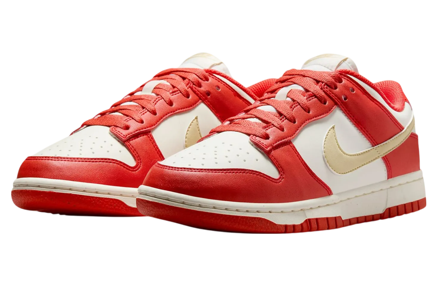 nike dunk low next nature white light crimson 0