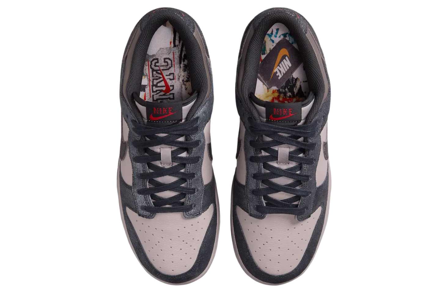 nike dunk low nyc cbgb metallic silver college grey 3