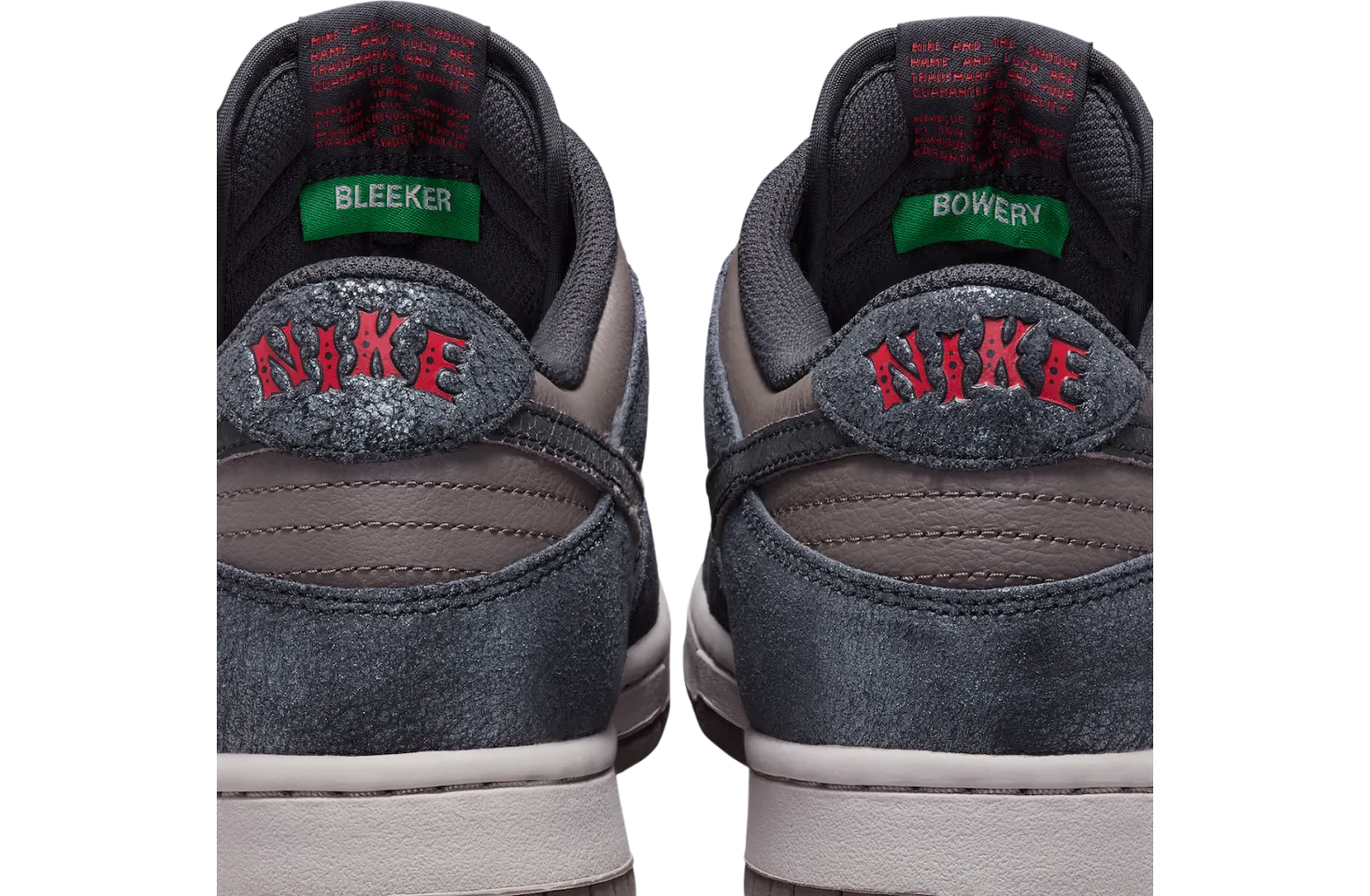 nike dunk low nyc cbgb metallic silver college grey 8