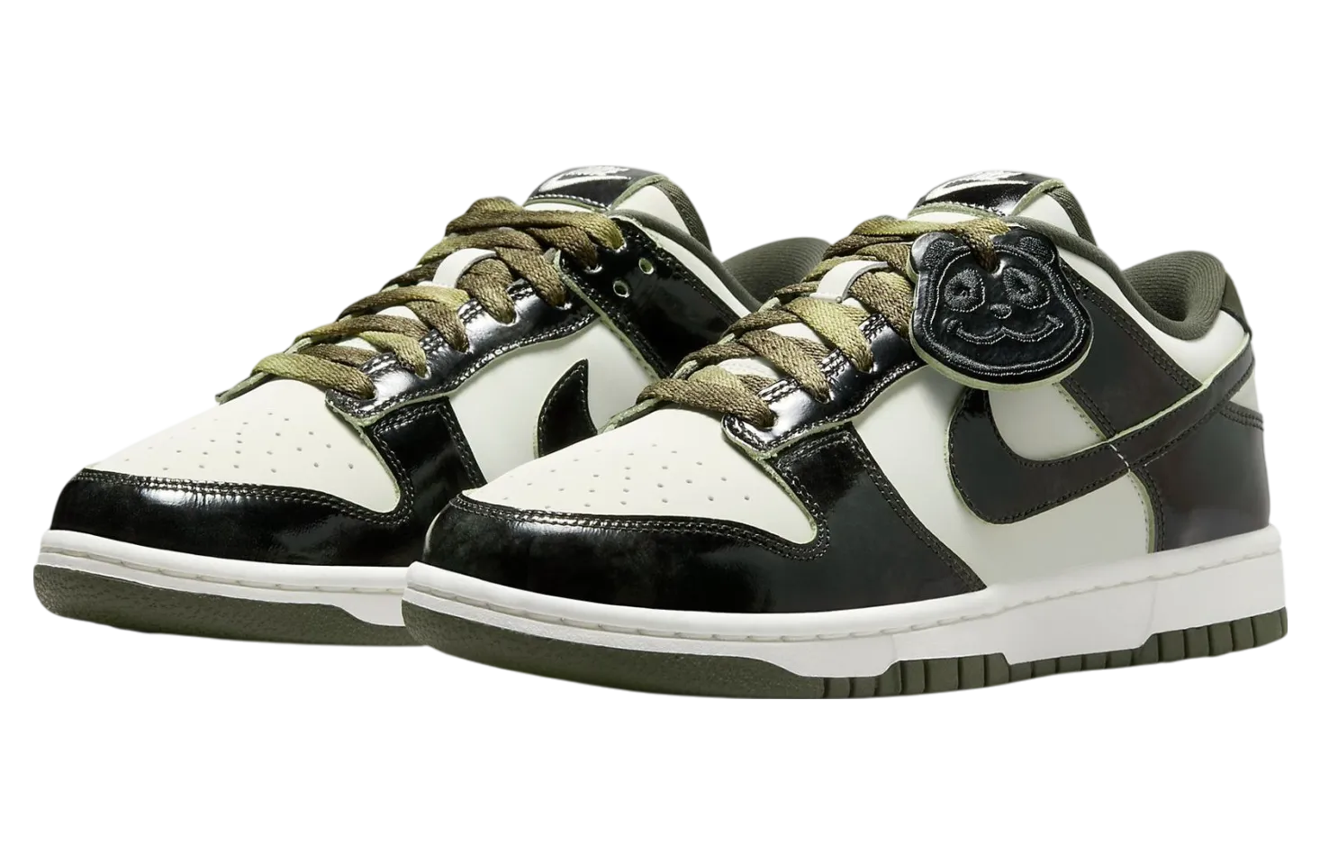 nike dunk low panda olive 0