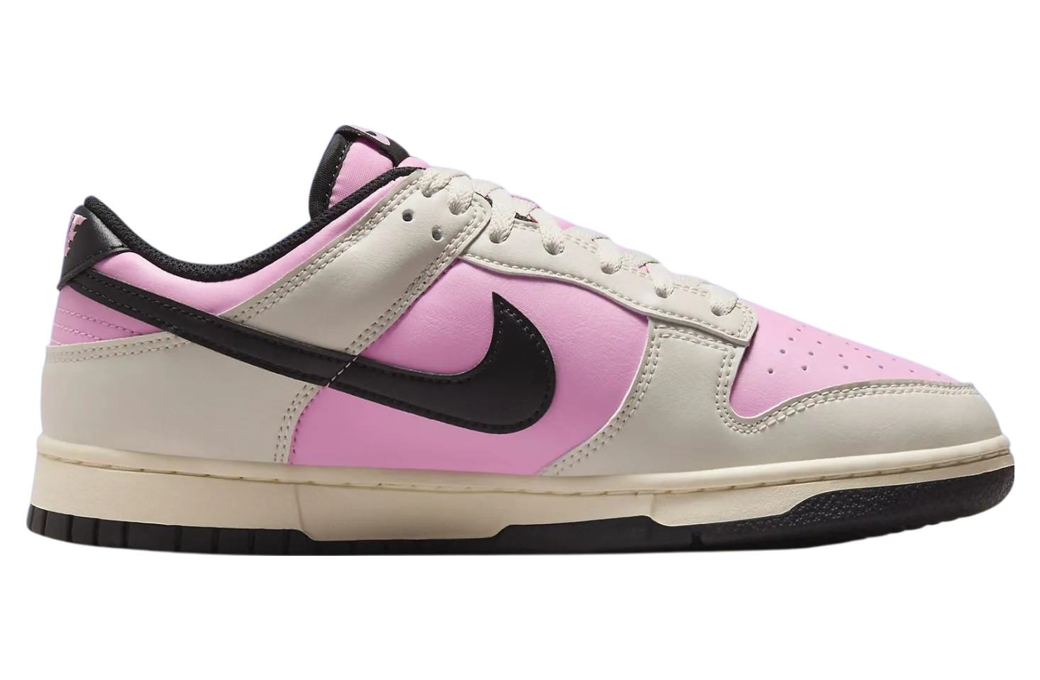 nike dunk low pink rise black 1